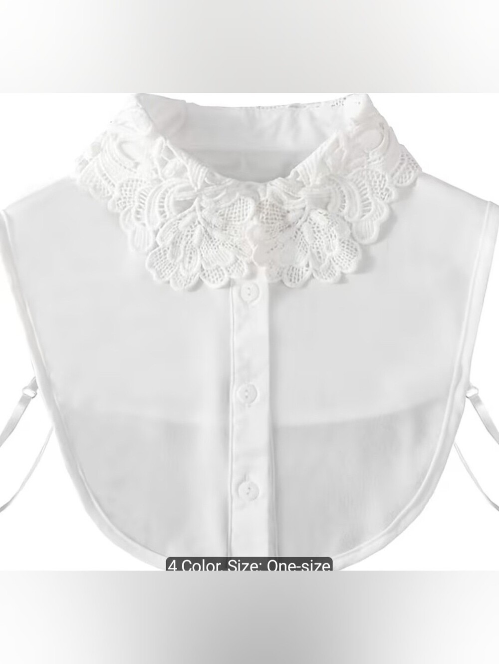 White Lace Peter Pan Collar Dickey for Women